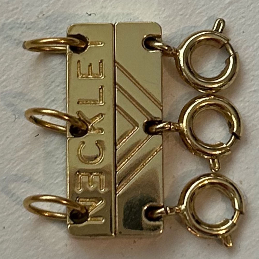 TRIPLE LAYERING CLASP – STAINLESS STEEL-GOLD